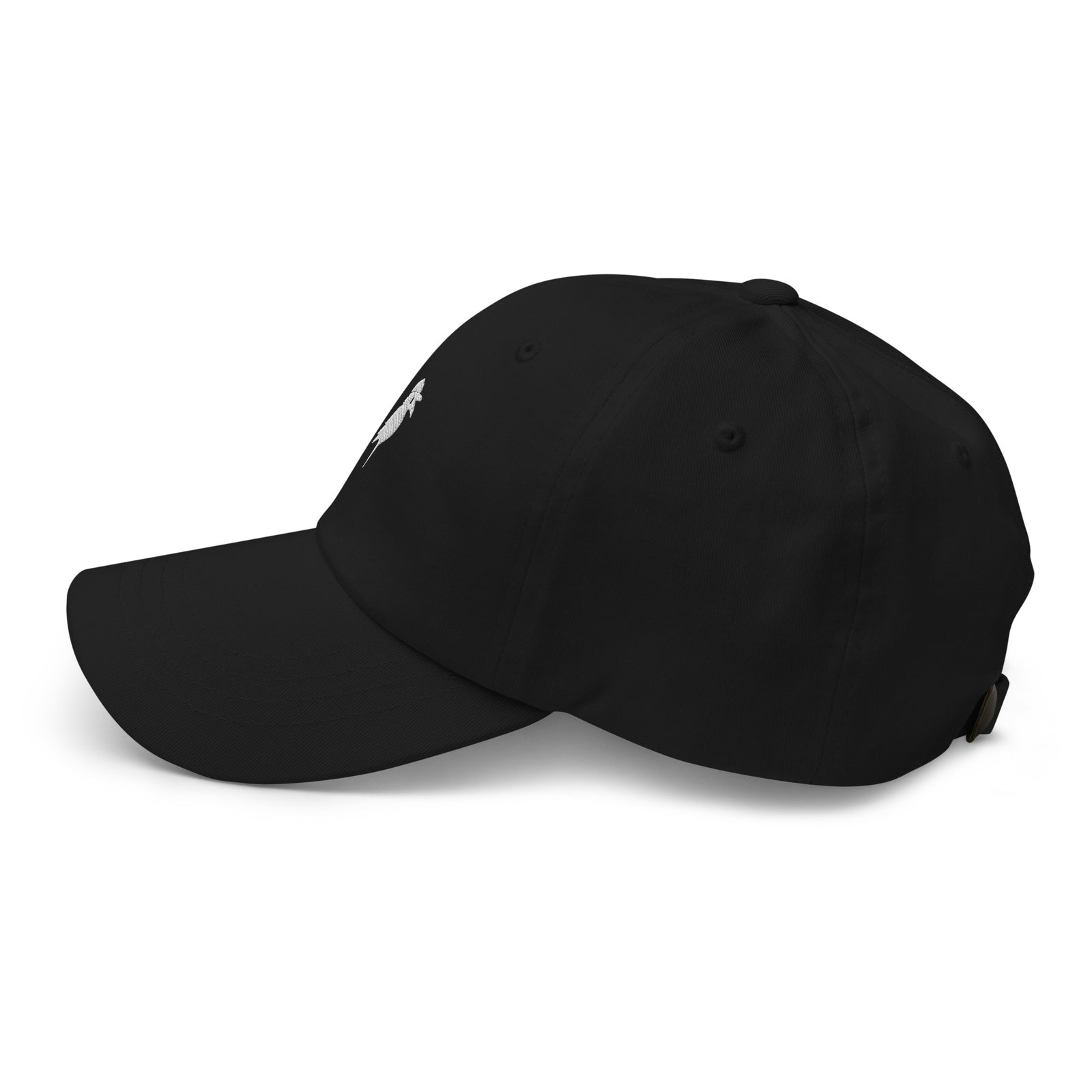 Crow Cap in Black — left side view