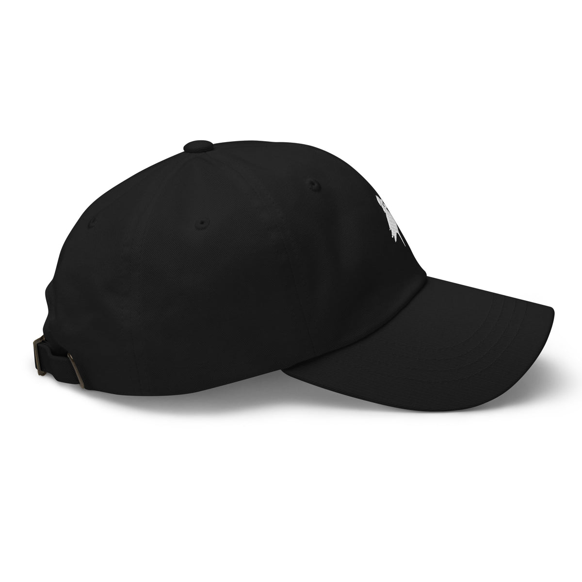 Crow Cap in Black — right side view