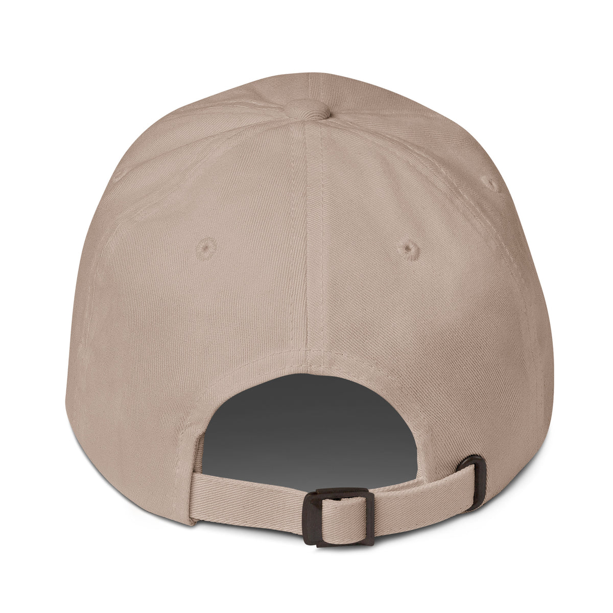 Crow Cap in Stone — back view with adjustable strap